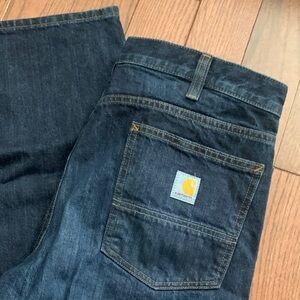 Carhartt Men's Dark Blue Relaxed Jeans 36x36